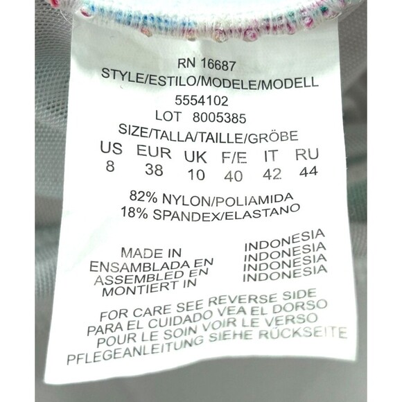 Swim Solutions Twist Front Tummy Control Pink One Piece Swimsuit Size 8 1047H3 - Picture 9 of 10